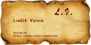 Ludik Vince névjegykártya
