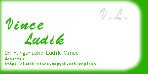 vince ludik business card